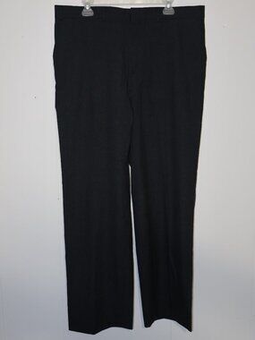 Vintage Wool Dress Pants Charcoal Grey Made in USA (Men's W38)